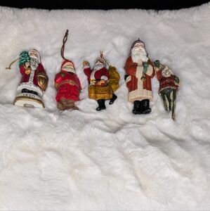 Festive Santa Claus Ornament Set - Multicolor